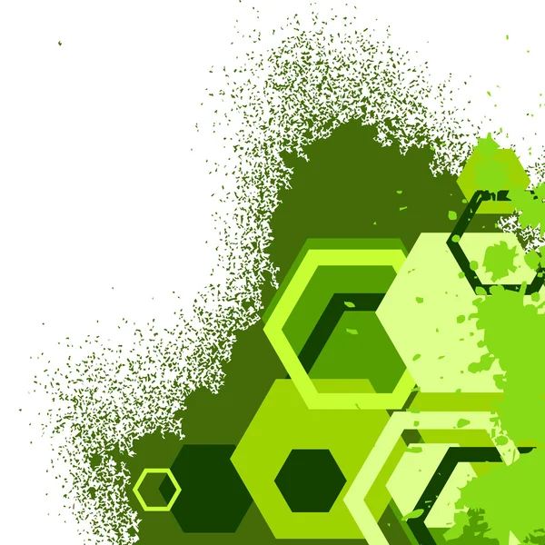 Şık yeşil afiş. vektör illustratio — Stok Vektör