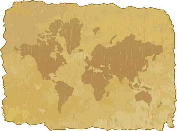 Grunge kaart van de wereld. vectorillustratie — Stockvector