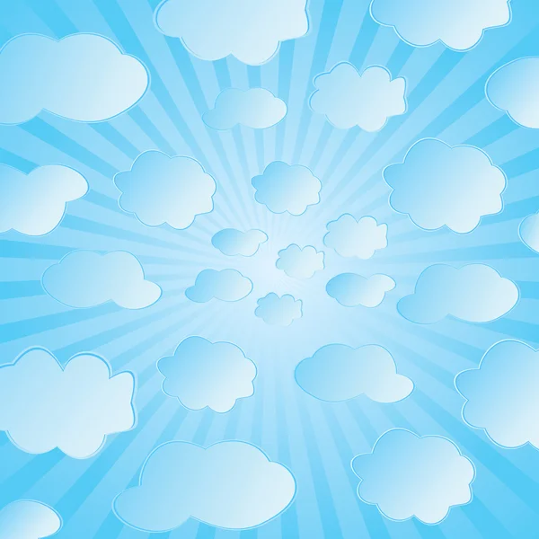 Бесшовная векторная иллюстрация облаков — стоковый вектор