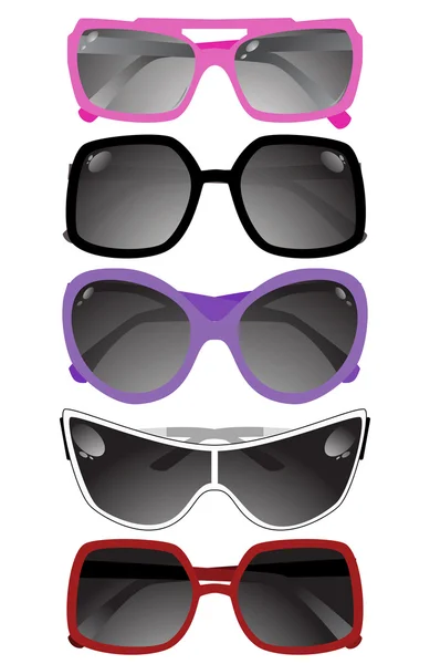 Sammlung von Sonnenbrillen — Stockvektor