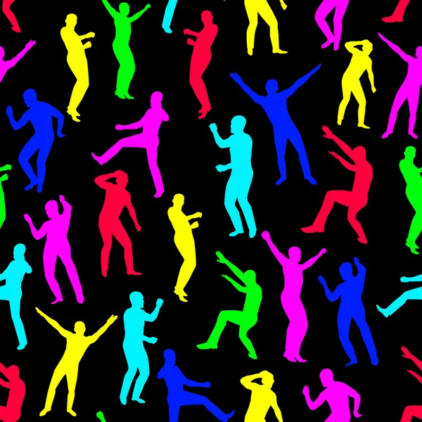 Bezešvá podoba tance mladí muži — Stockový vektor