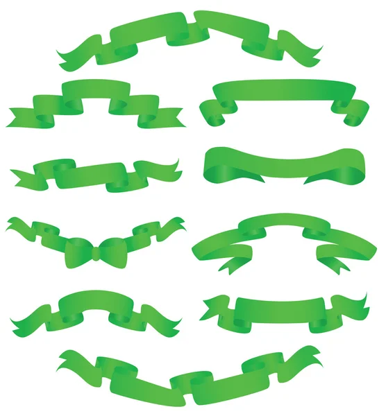 Collectie van groene banners — Stockvector
