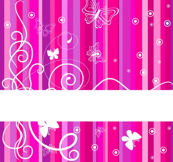 Banner rosa — Vector de stock