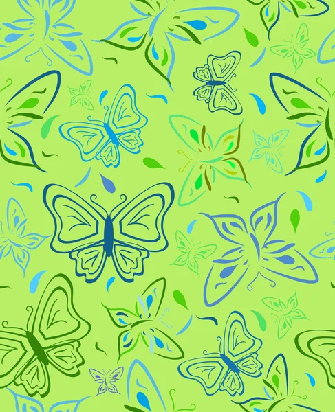 Fondo abstracto con mariposas — Vector de stock