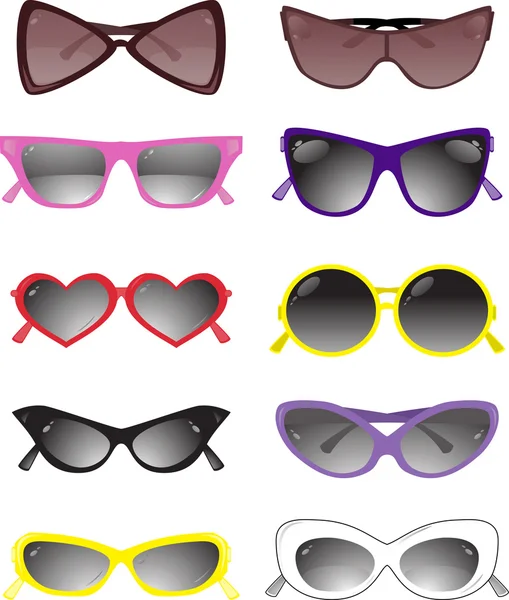 Colección de gafas solares — Vector de stock
