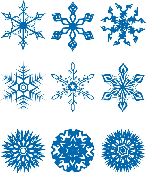 Collection of snowflakes — Stock Vector