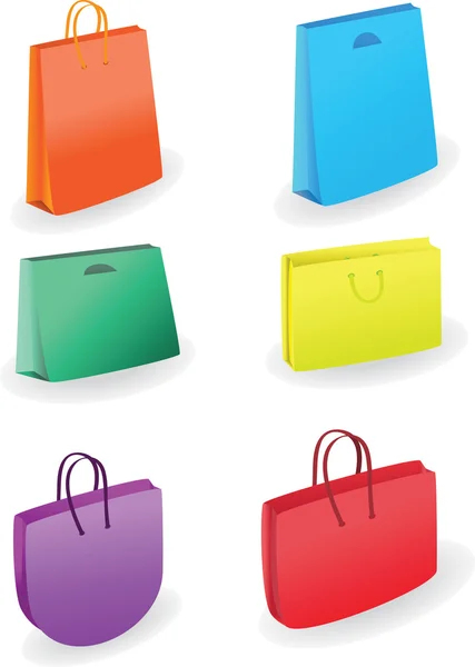 Collection of shopping bags — Stock Vector