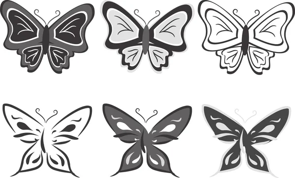 Sammlung von Schmetterlingen lizenzfreie Stockillustrationen