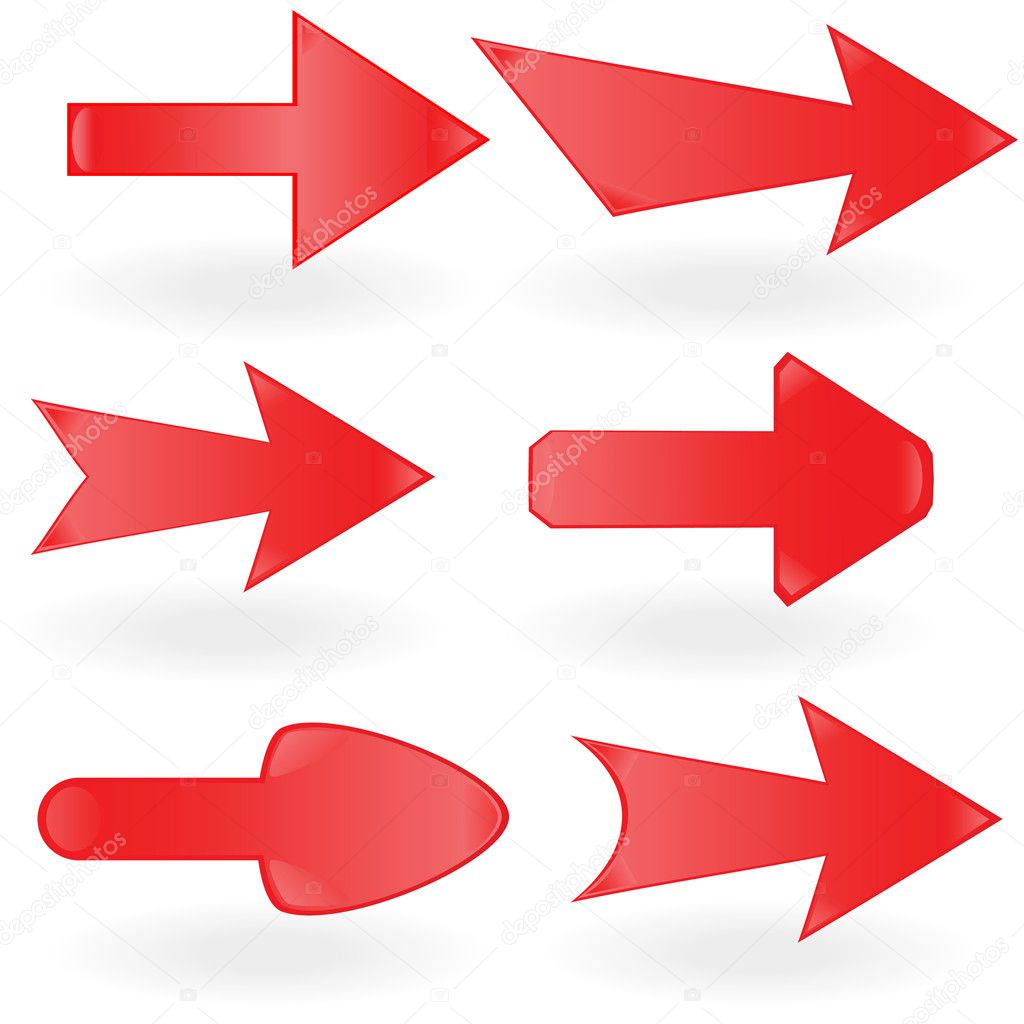 Red arrow. Vector illustration