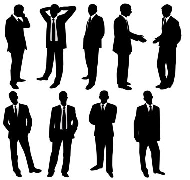 Collection of businessmen. clipart