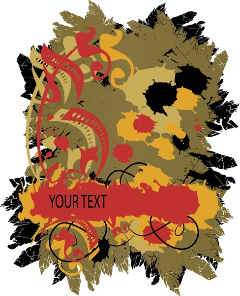 Grunge bannière multicolore — Image vectorielle
