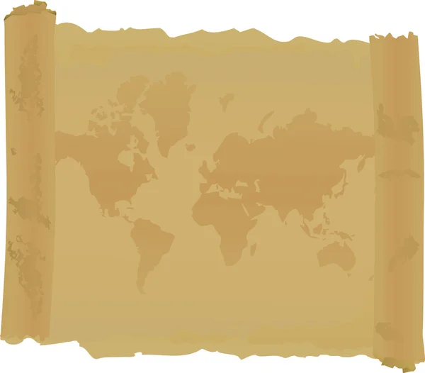 Schuiven met de kaart van de wereld — Stockvector