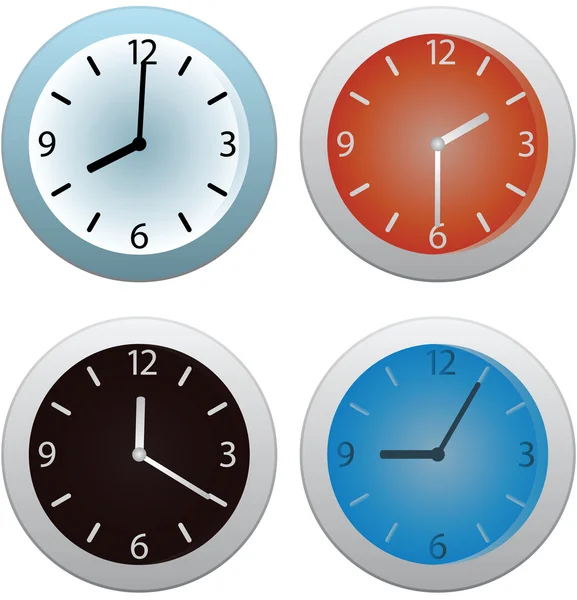 Colección de relojes — Vector de stock