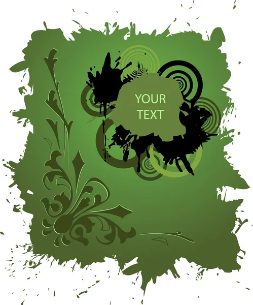 Bannière Grunge de couleur verte — Image vectorielle