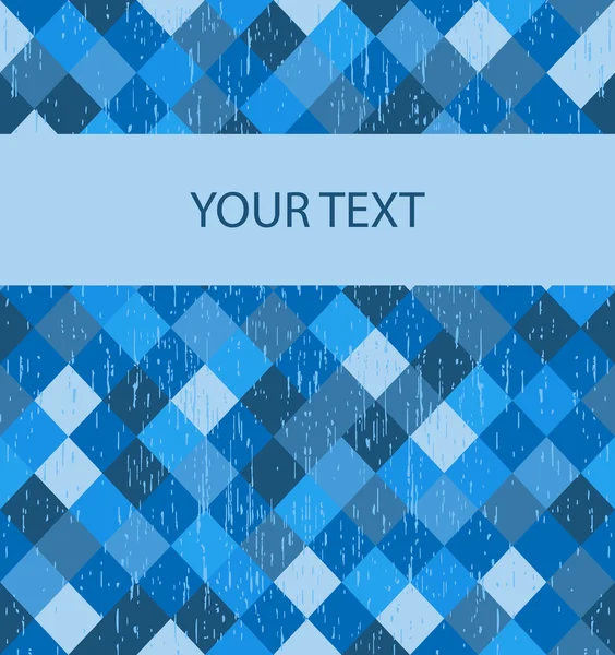 Grunge blauwe banner. vectorillustratie — Stockvector