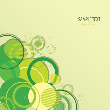 Stylish green banner clipart