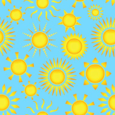 Seamless pattern with suns clipart