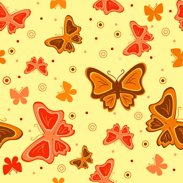 Sfondo senza cuciture con farfalle — Vettoriale Stock