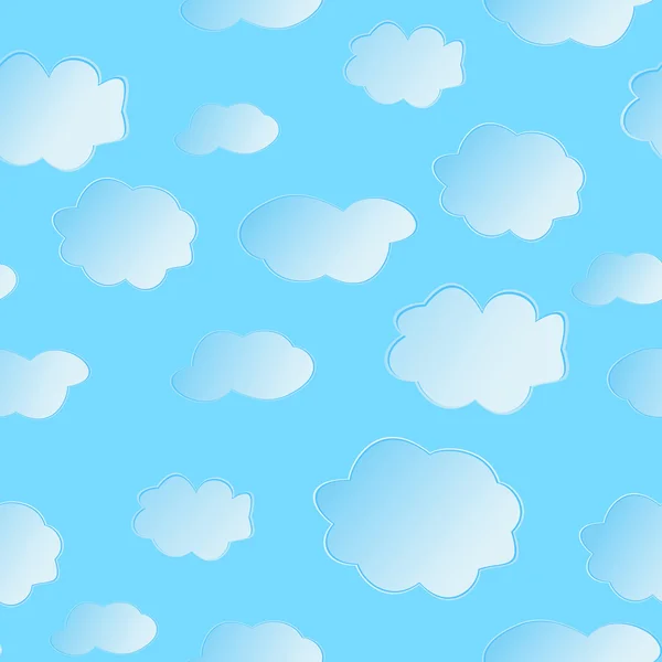 Бесшовная векторная иллюстрация облаков — стоковый вектор