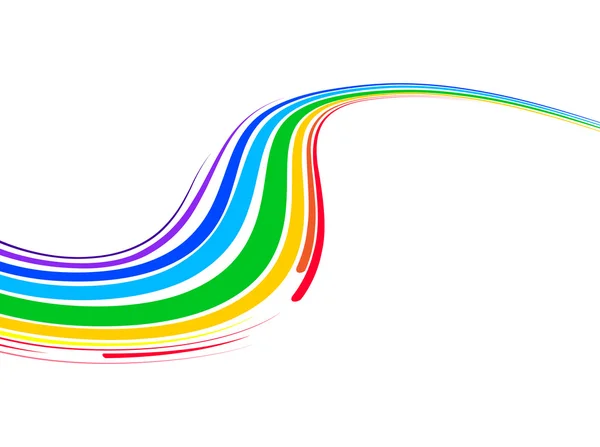 Φόντο με πολύχρωμα λυγισμένο γραμμές — Διανυσματικό Αρχείο