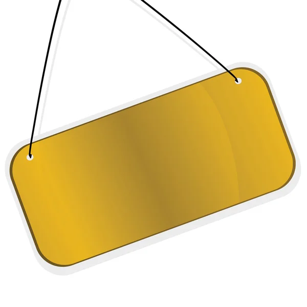 Arany lánc felett fehér háttér — Stock Vector