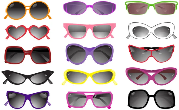 Coleção de óculos solares — Vetor de Stock