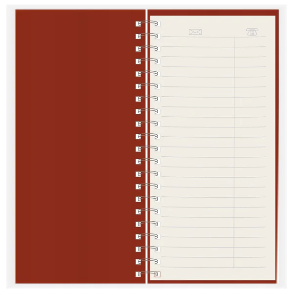 Um caderno puro. Ilustração vetorial — Vetor de Stock