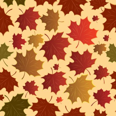 Seamless a background with maple clipart