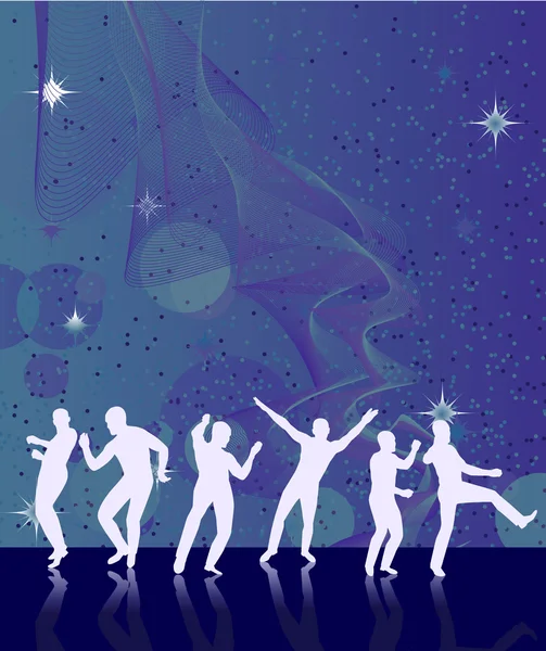 Abstract background with dancers — Stock Vector