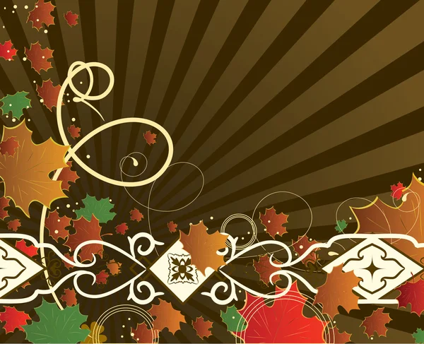 Banner με φθινόπωρο θέμα με τα φύλλα σφενδάμου — Διανυσματικό Αρχείο