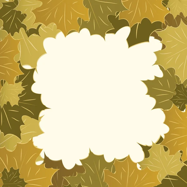 Cadre d'automne à partir de feuilles d'érable — Image vectorielle