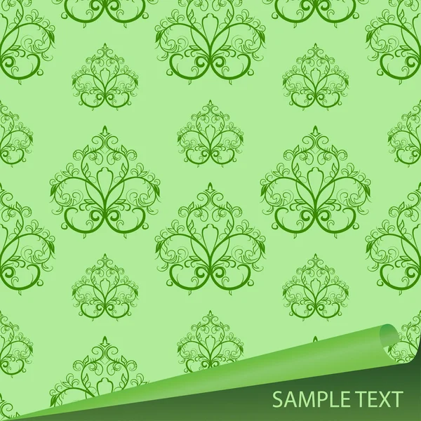 Sample of a fabric with drawing — Stock Vector