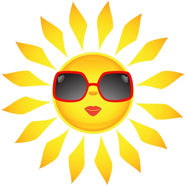 Iconos del sol. Ilustración vectorial — Vector de stock