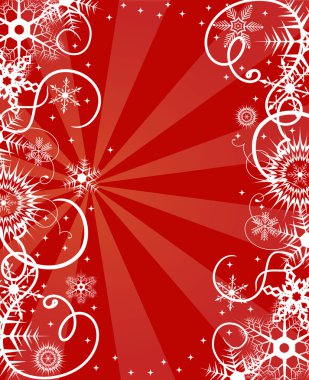 Grunge background with snowflakes clipart