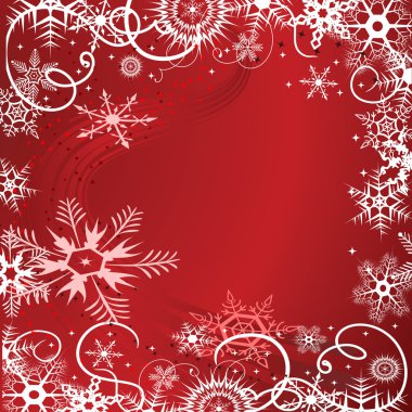 Grunge background with snowflakes clipart
