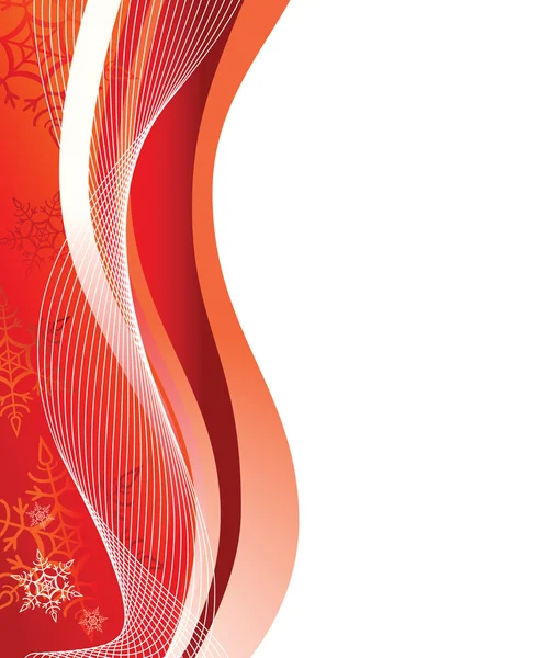Marco rojo de invierno. Ilustración vectorial — Vector de stock