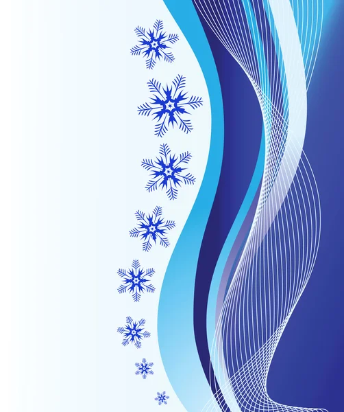 Blauer Winterrahmen. Vektorillustration — Stockvektor