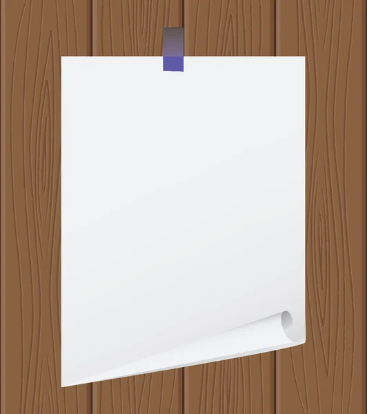 Αποκόπτεται το φύλλο χαρτιού σε ξύλινα — Διανυσματικό Αρχείο