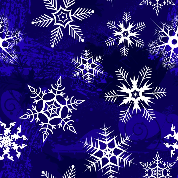 Синій фон зі сніжинками — стоковий вектор