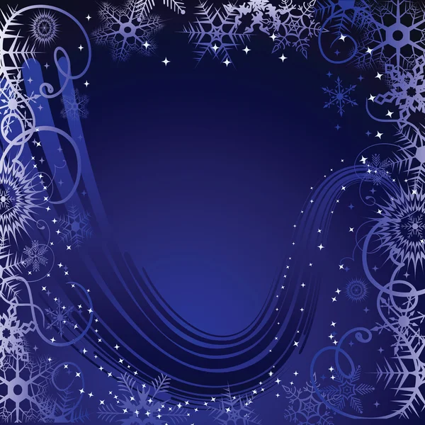Fond grunge avec flocons de neige — Image vectorielle