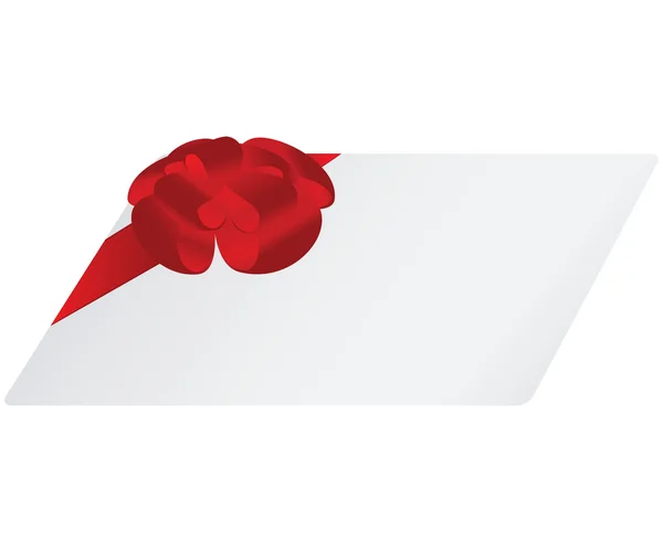 Bannière avec un ruban rouge — Image vectorielle
