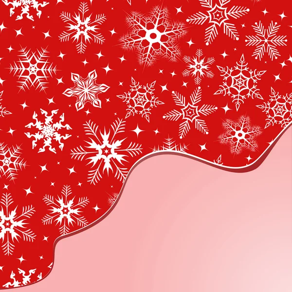 Červená zimní banner s sněhové vločky — Stockový vektor