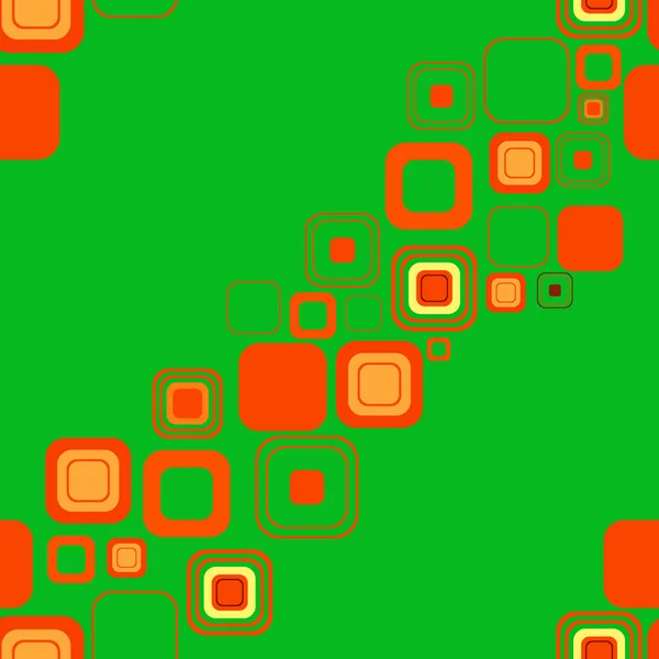シームレスなオレンジ色と緑色の背景 — ストックベクタ