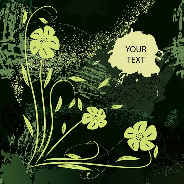 Bannière Grunge de couleur verte — Image vectorielle