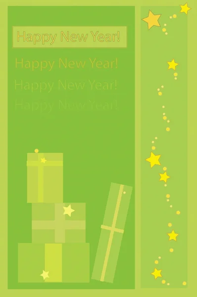 Neujahrspostkarte — Stockvektor