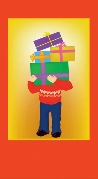 Cartolina di Capodanno — Vettoriale Stock