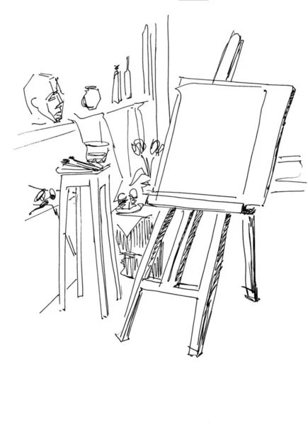 Class on painting — Stock Photo, Image