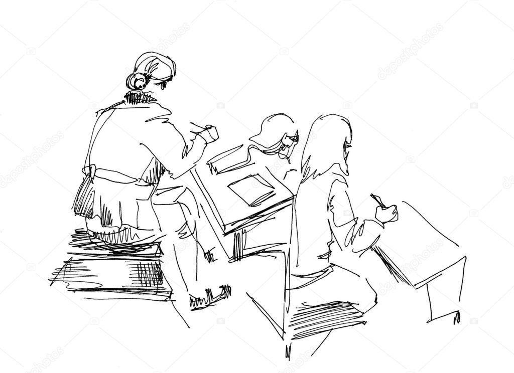 Students Stock Illustration by ©Artex67 1236258