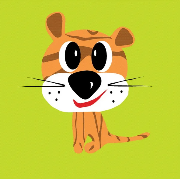 Petit tigre — Image vectorielle