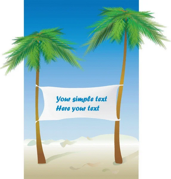 Place for rest on a beach its a perfect — Stock Vector